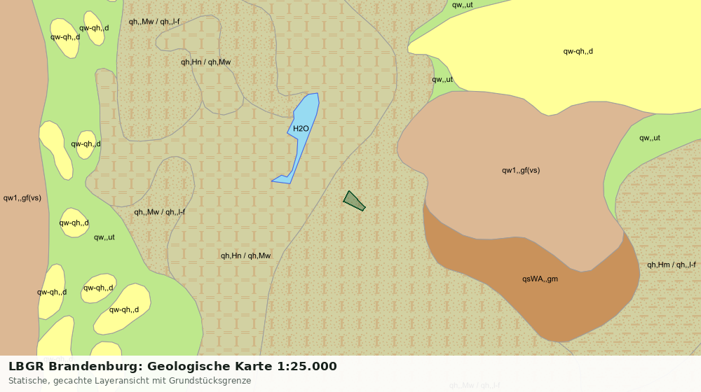 Statische Kartenansicht: LBGR Brandenburg: Geologische Karte 1:25.000