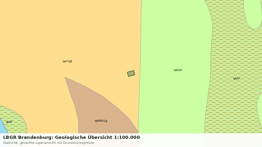 Statische Kartenansicht: LBGR Brandenburg: Geologische Übersicht 1:100.000