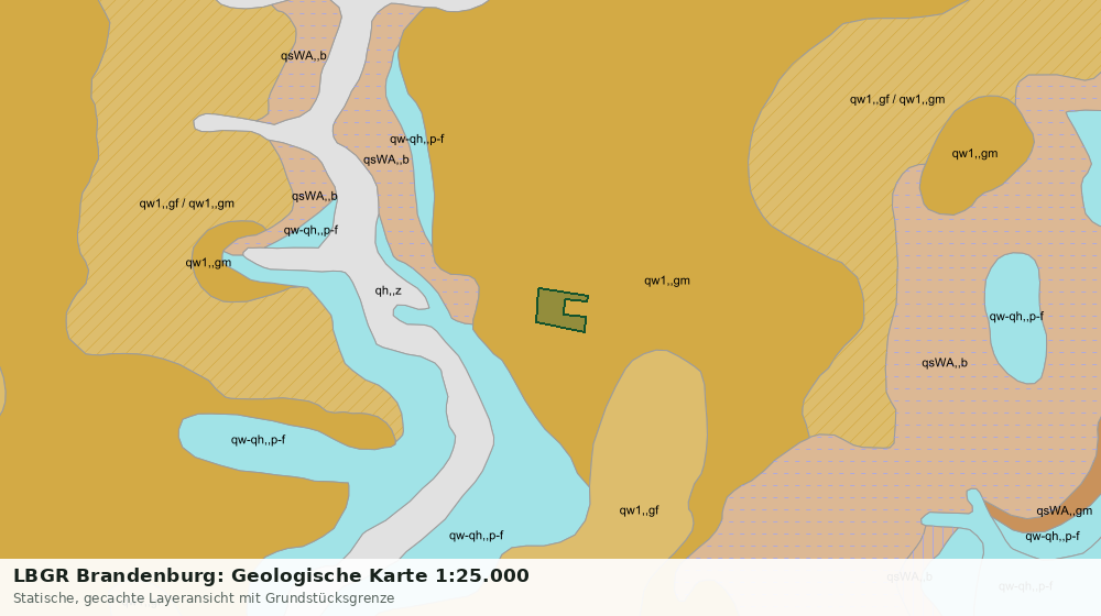 Statische Kartenansicht: LBGR Brandenburg: Geologische Karte 1:25.000