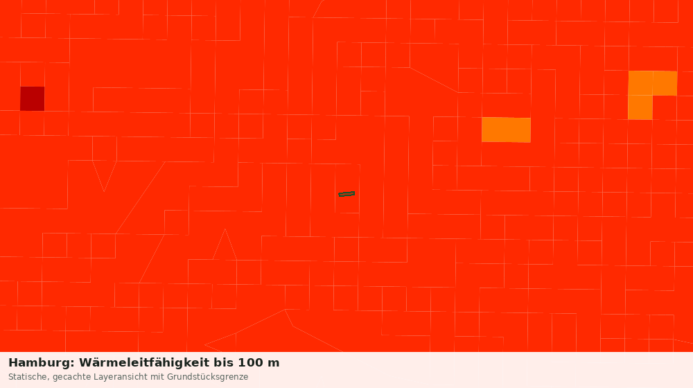 Statische Kartenansicht: Hamburg: Wärmeleitfähigkeit bis 100 m