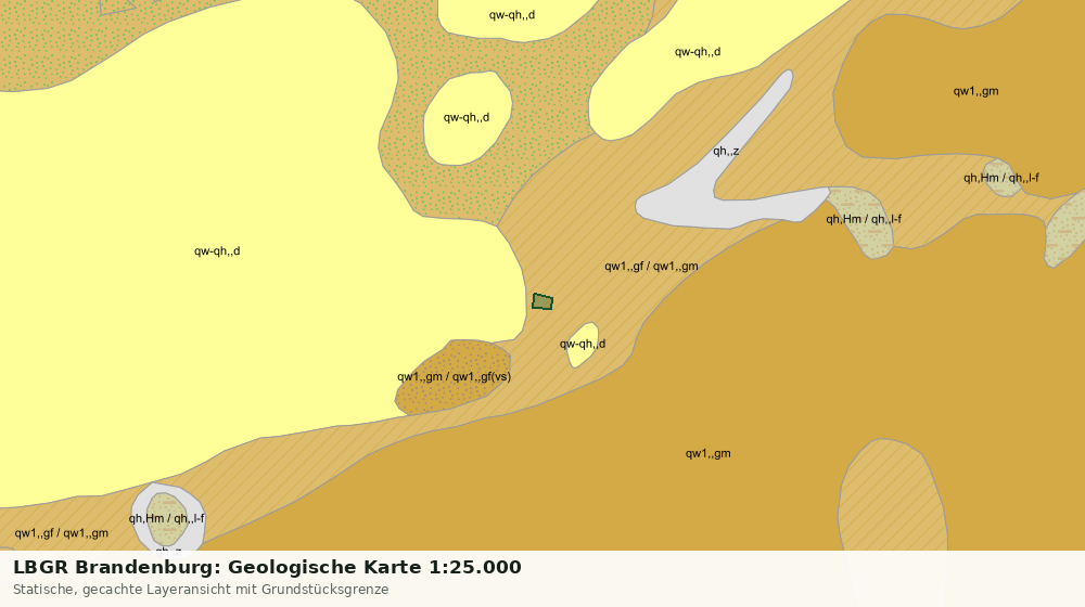 Statische Kartenansicht: LBGR Brandenburg: Geologische Karte 1:25.000