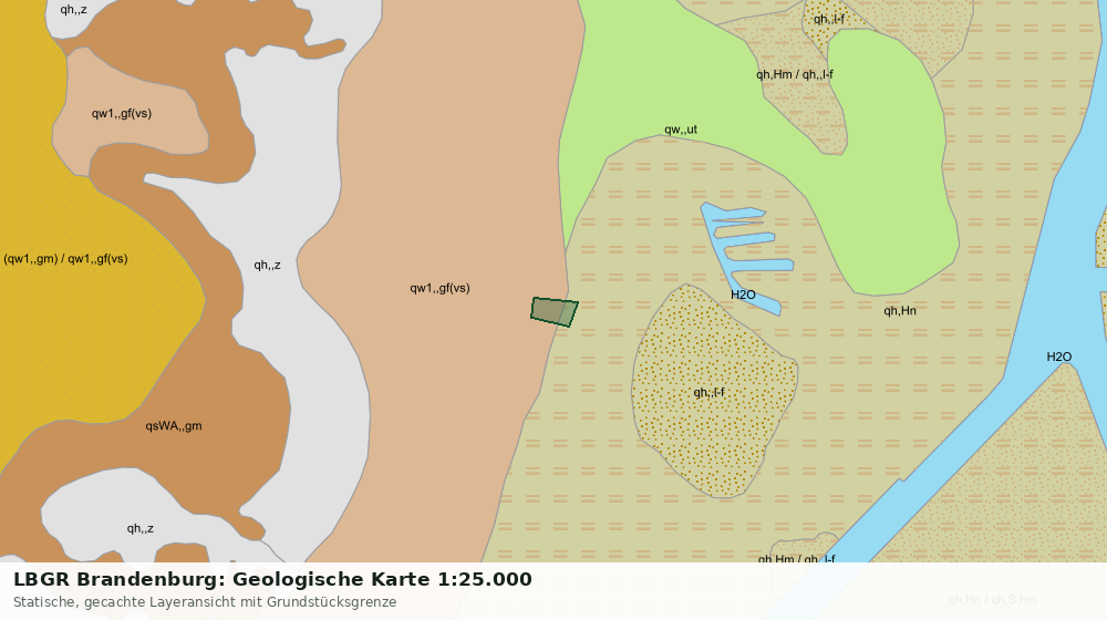 Statische Kartenansicht: LBGR Brandenburg: Geologische Karte 1:25.000