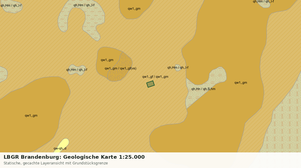 Statische Kartenansicht: LBGR Brandenburg: Geologische Karte 1:25.000