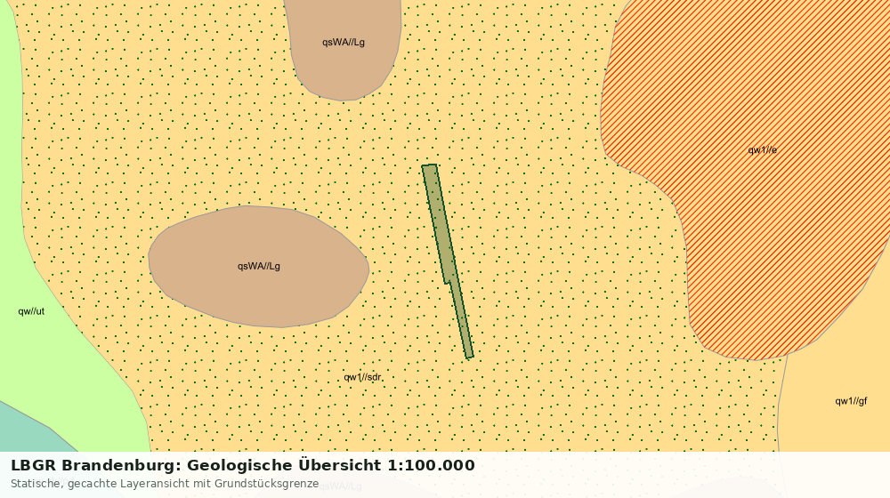 Statische Kartenansicht: LBGR Brandenburg: Geologische Übersicht 1:100.000