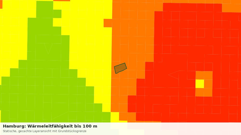 Statische Kartenansicht: Hamburg: Wärmeleitfähigkeit bis 100 m