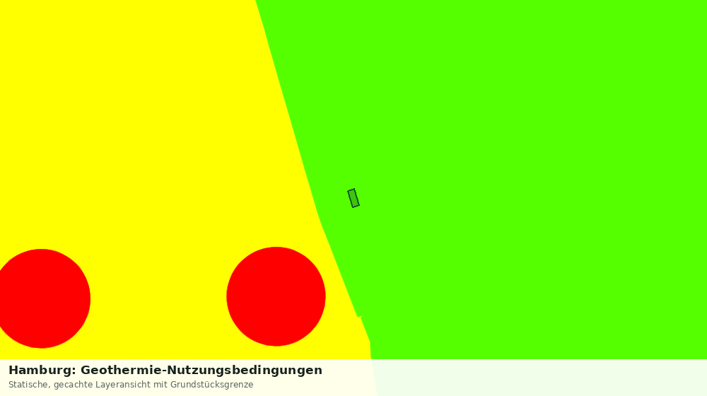 Statische Kartenansicht: Hamburg: Geothermie-Nutzungsbedingungen