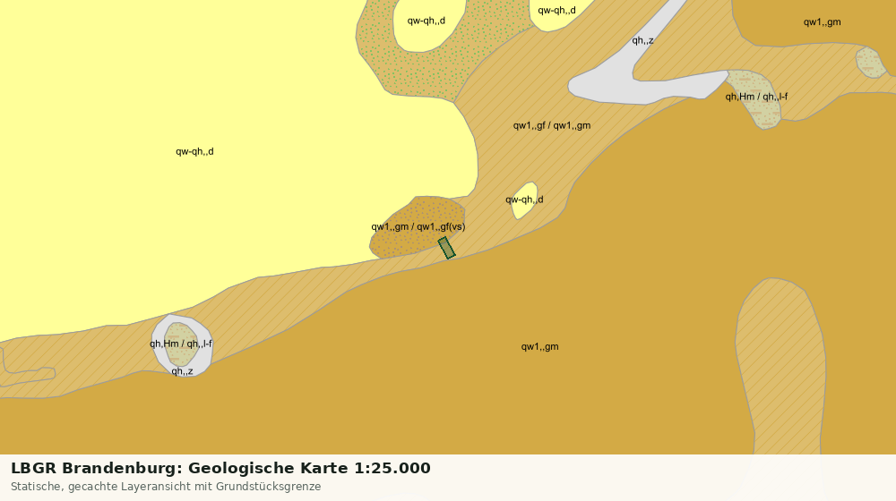Statische Kartenansicht: LBGR Brandenburg: Geologische Karte 1:25.000