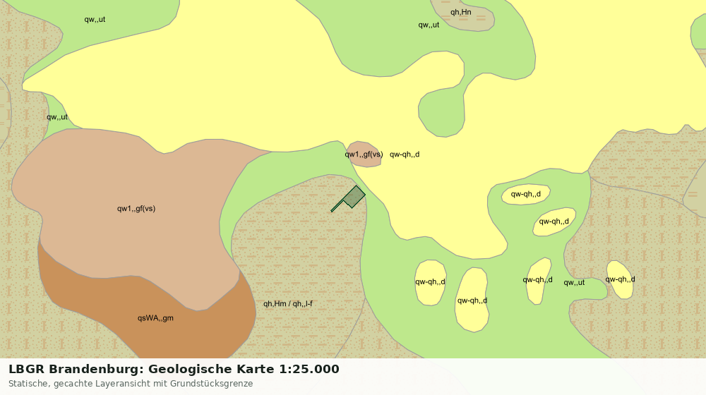 Statische Kartenansicht: LBGR Brandenburg: Geologische Karte 1:25.000