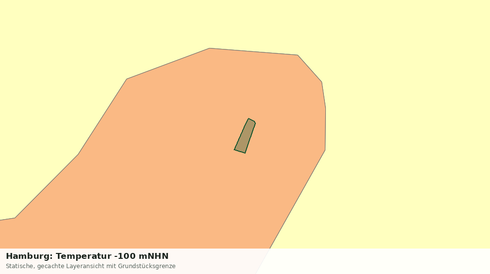 Statische Kartenansicht: Hamburg: Temperatur -100 mNHN
