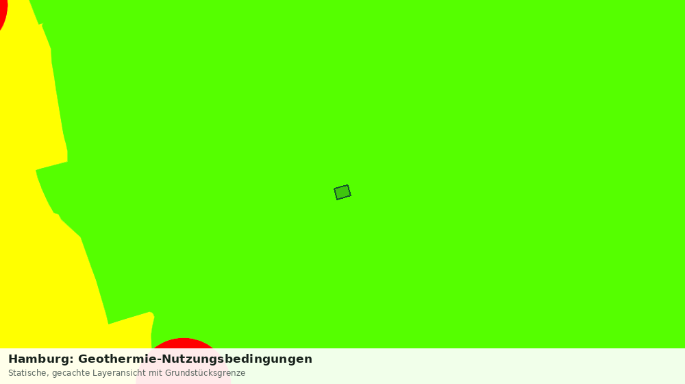 Statische Kartenansicht: Hamburg: Geothermie-Nutzungsbedingungen
