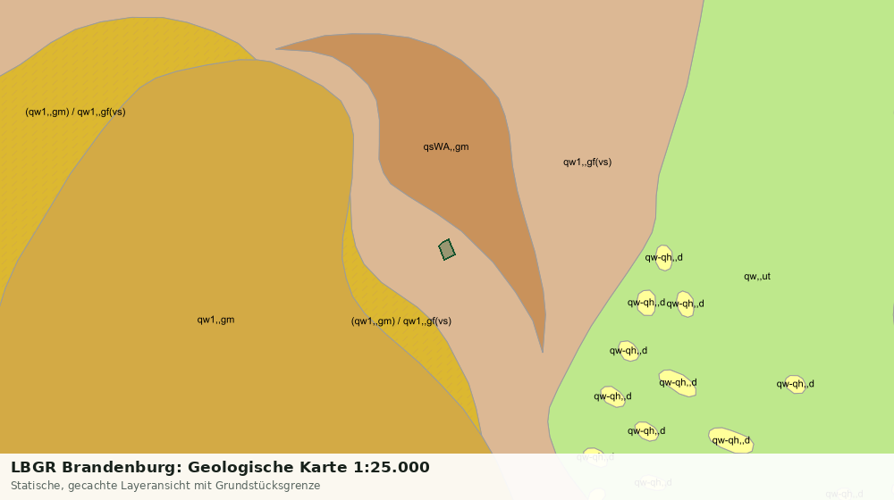 Statische Kartenansicht: LBGR Brandenburg: Geologische Karte 1:25.000