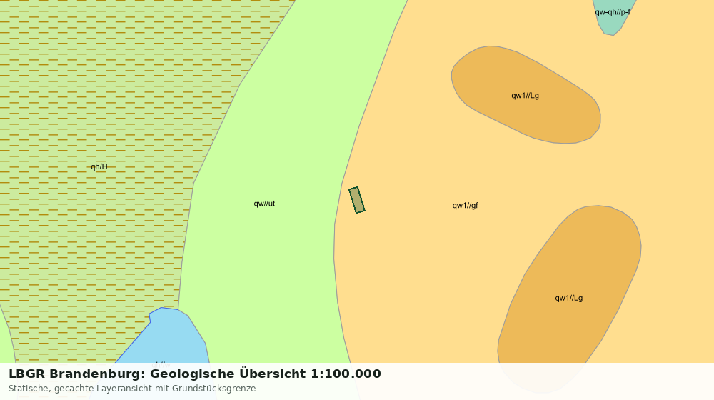 Statische Kartenansicht: LBGR Brandenburg: Geologische Übersicht 1:100.000