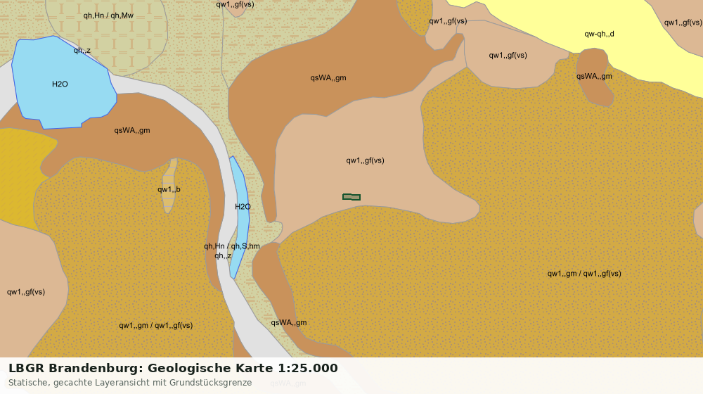 Statische Kartenansicht: LBGR Brandenburg: Geologische Karte 1:25.000
