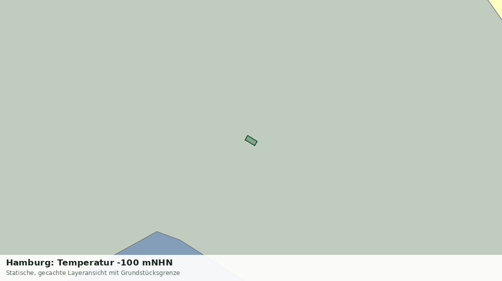 Statische Kartenansicht: Hamburg: Temperatur -100 mNHN