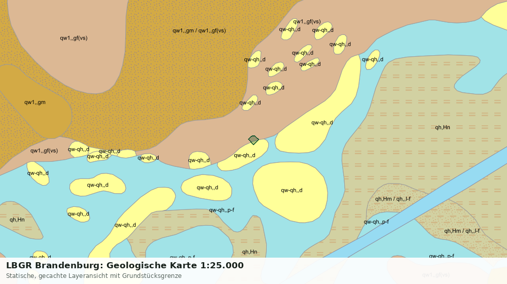 Statische Kartenansicht: LBGR Brandenburg: Geologische Karte 1:25.000