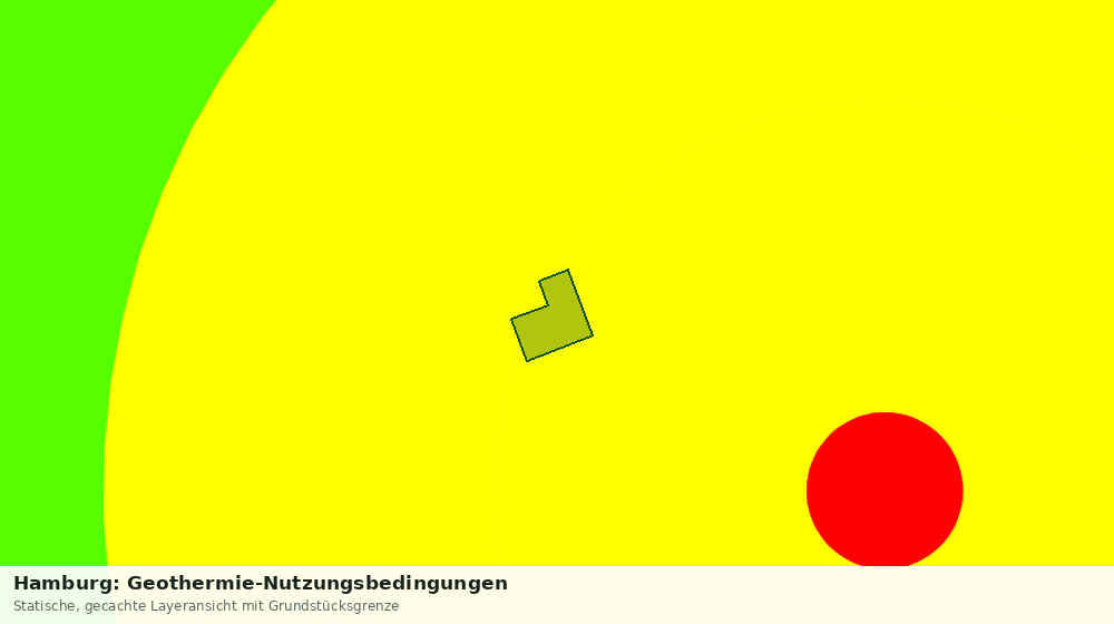 Statische Kartenansicht: Hamburg: Geothermie-Nutzungsbedingungen