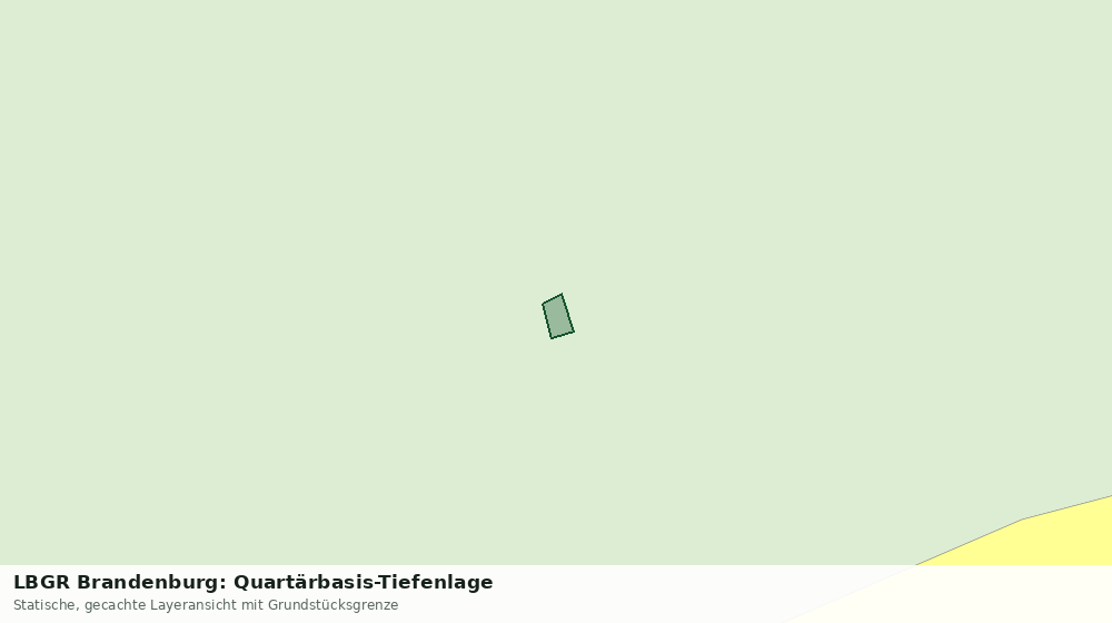 Statische Kartenansicht: LBGR Brandenburg: Quartärbasis-Tiefenlage