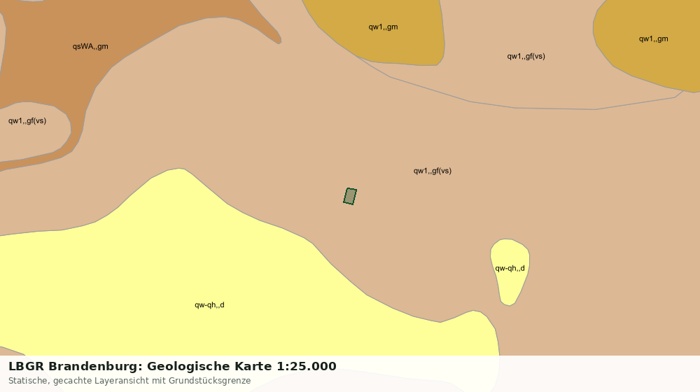 Statische Kartenansicht: LBGR Brandenburg: Geologische Karte 1:25.000