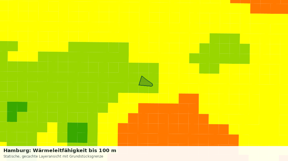 Statische Kartenansicht: Hamburg: Wärmeleitfähigkeit bis 100 m