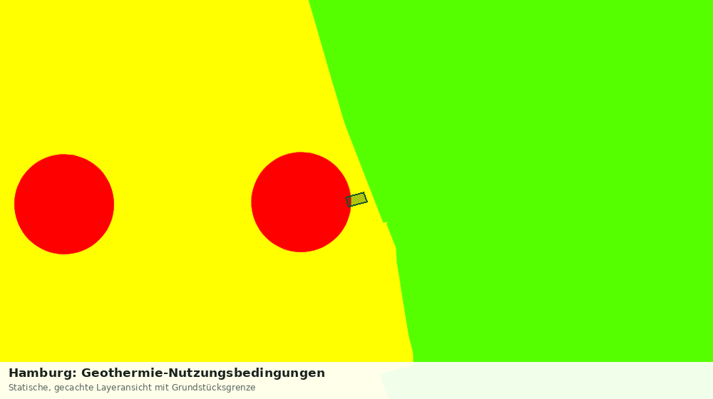 Statische Kartenansicht: Hamburg: Geothermie-Nutzungsbedingungen
