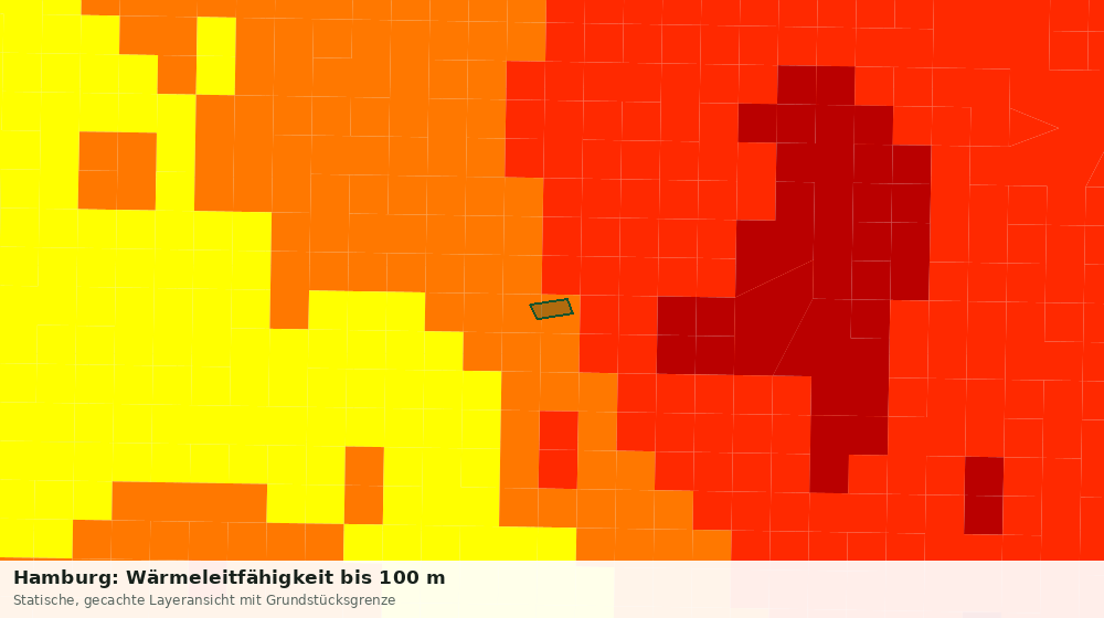 Statische Kartenansicht: Hamburg: Wärmeleitfähigkeit bis 100 m