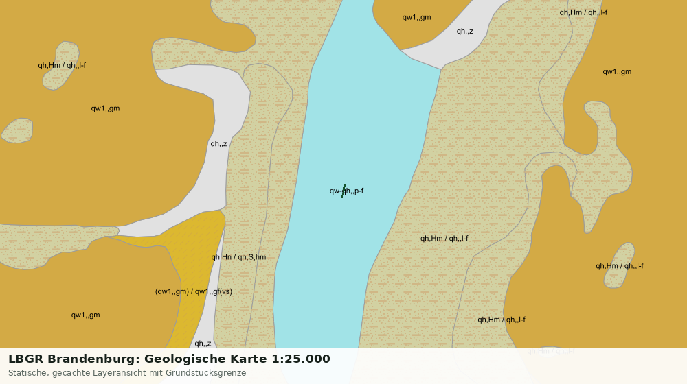 Statische Kartenansicht: LBGR Brandenburg: Geologische Karte 1:25.000