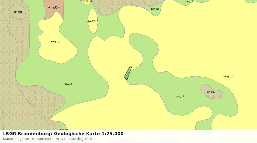 Statische Kartenansicht: LBGR Brandenburg: Geologische Karte 1:25.000
