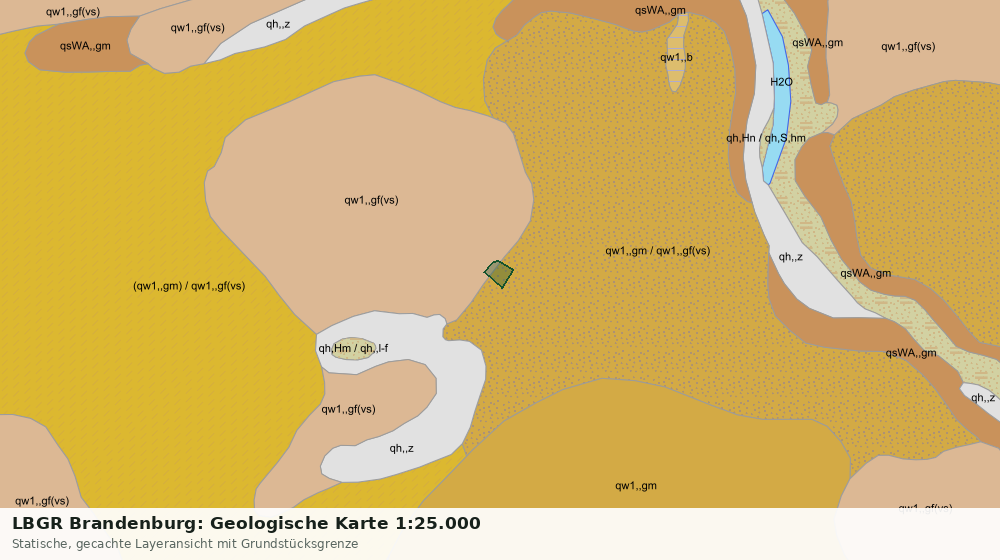 Statische Kartenansicht: LBGR Brandenburg: Geologische Karte 1:25.000