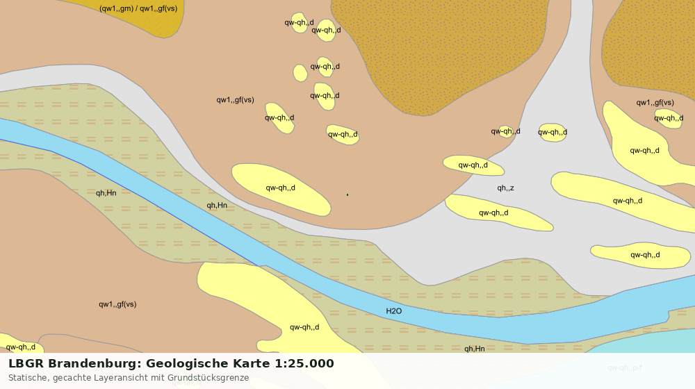 Statische Kartenansicht: LBGR Brandenburg: Geologische Karte 1:25.000