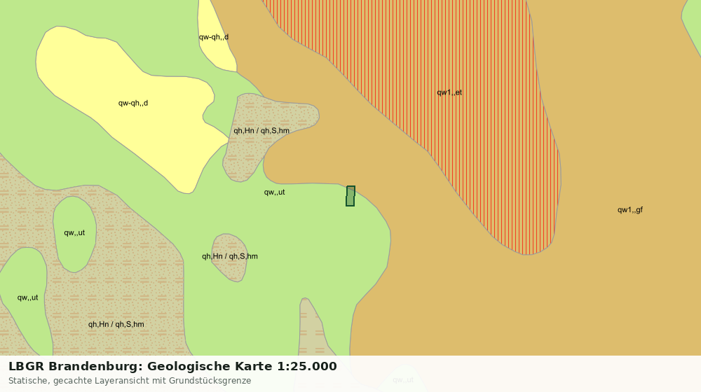 Statische Kartenansicht: LBGR Brandenburg: Geologische Karte 1:25.000