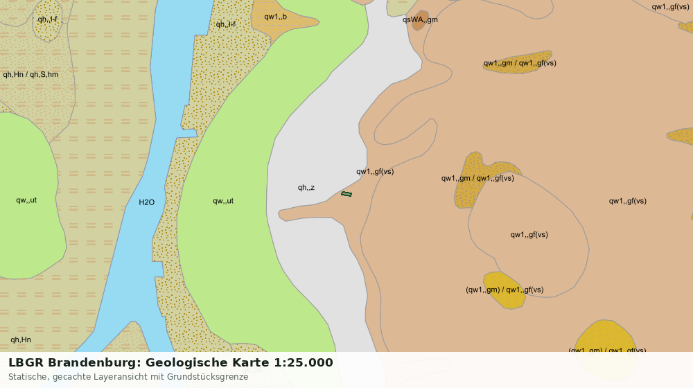 Statische Kartenansicht: LBGR Brandenburg: Geologische Karte 1:25.000