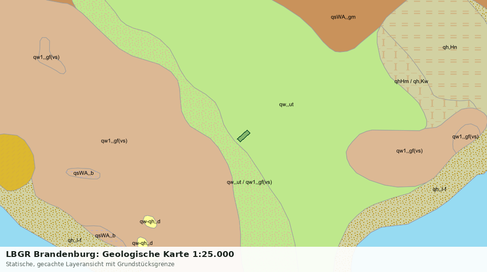 Statische Kartenansicht: LBGR Brandenburg: Geologische Karte 1:25.000