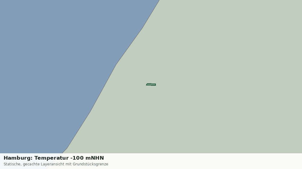 Statische Kartenansicht: Hamburg: Temperatur -100 mNHN