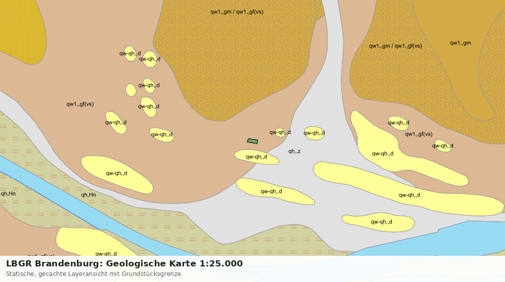 Statische Kartenansicht: LBGR Brandenburg: Geologische Karte 1:25.000