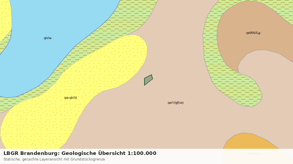 Statische Kartenansicht: LBGR Brandenburg: Geologische Übersicht 1:100.000