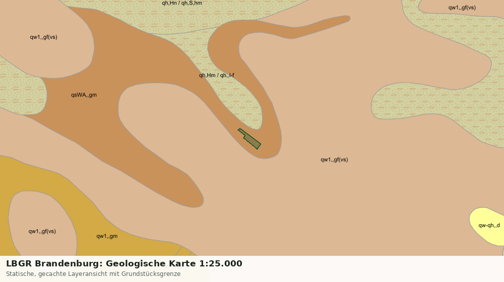 Statische Kartenansicht: LBGR Brandenburg: Geologische Karte 1:25.000
