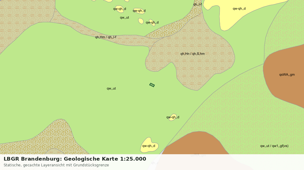 Statische Kartenansicht: LBGR Brandenburg: Geologische Karte 1:25.000