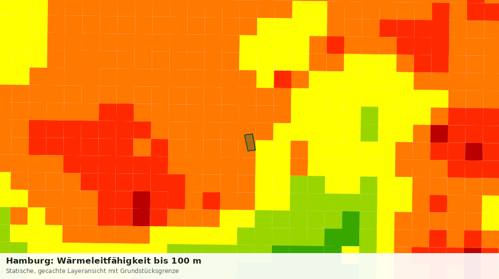 Statische Kartenansicht: Hamburg: Wärmeleitfähigkeit bis 100 m