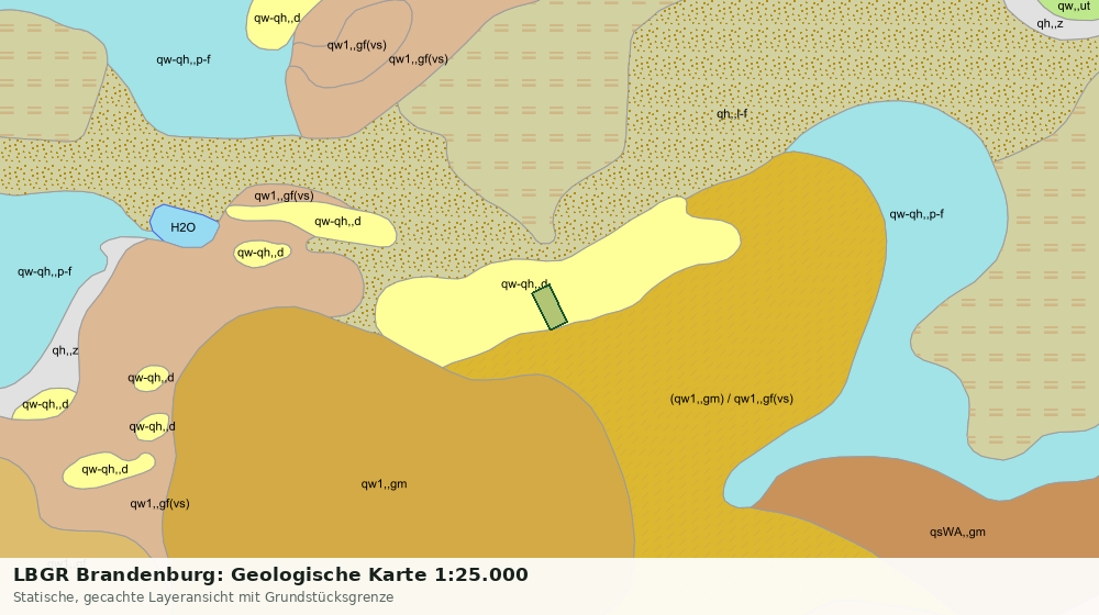 Statische Kartenansicht: LBGR Brandenburg: Geologische Karte 1:25.000