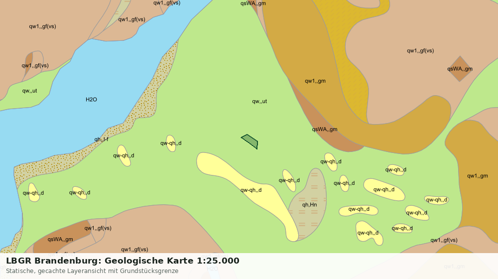 Statische Kartenansicht: LBGR Brandenburg: Geologische Karte 1:25.000