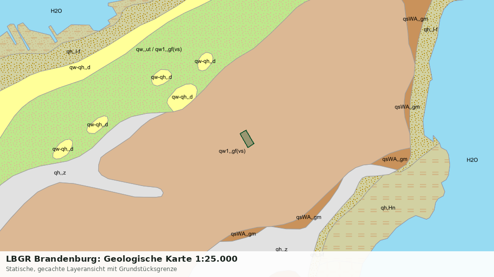 Statische Kartenansicht: LBGR Brandenburg: Geologische Karte 1:25.000