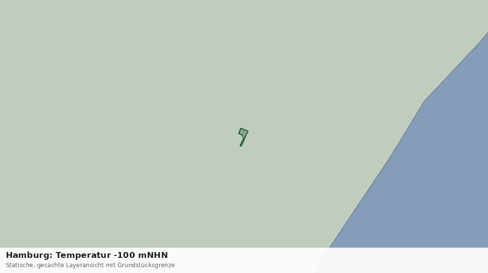 Statische Kartenansicht: Hamburg: Temperatur -100 mNHN