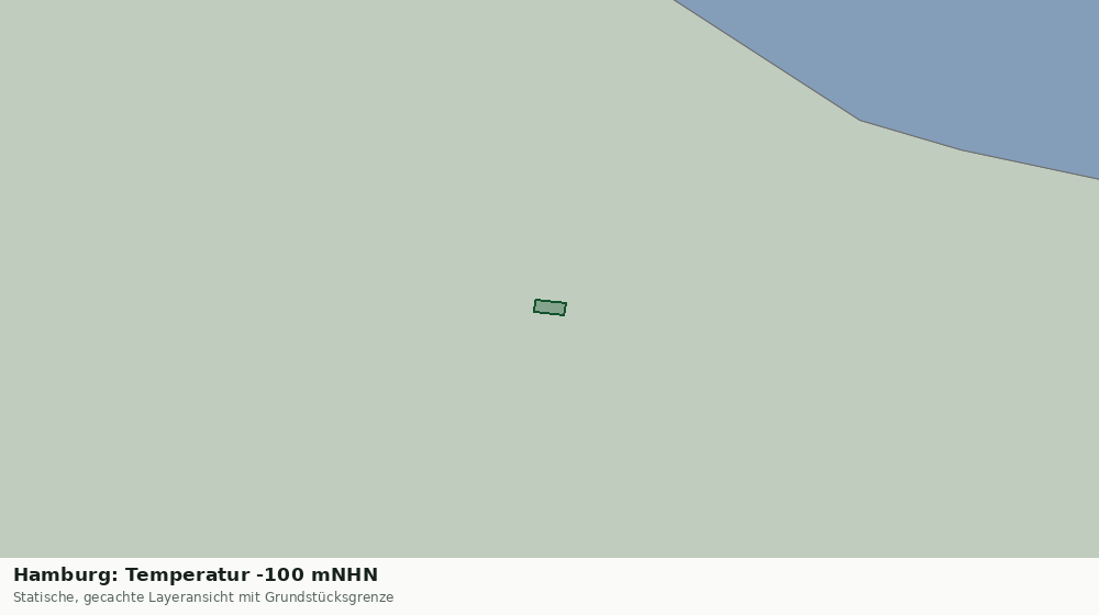Statische Kartenansicht: Hamburg: Temperatur -100 mNHN