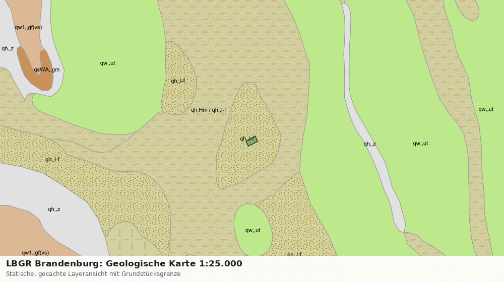 Statische Kartenansicht: LBGR Brandenburg: Geologische Karte 1:25.000