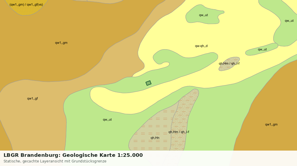 Statische Kartenansicht: LBGR Brandenburg: Geologische Karte 1:25.000