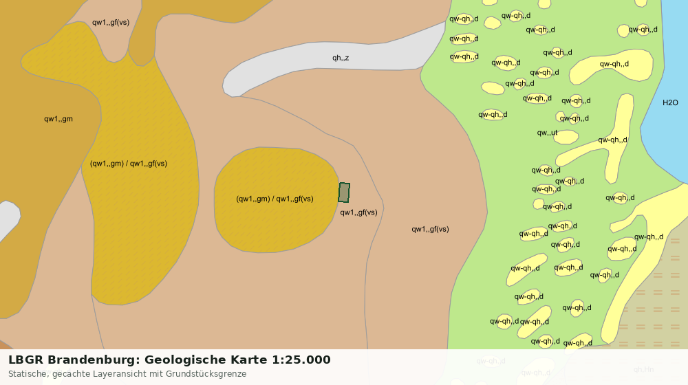 Statische Kartenansicht: LBGR Brandenburg: Geologische Karte 1:25.000