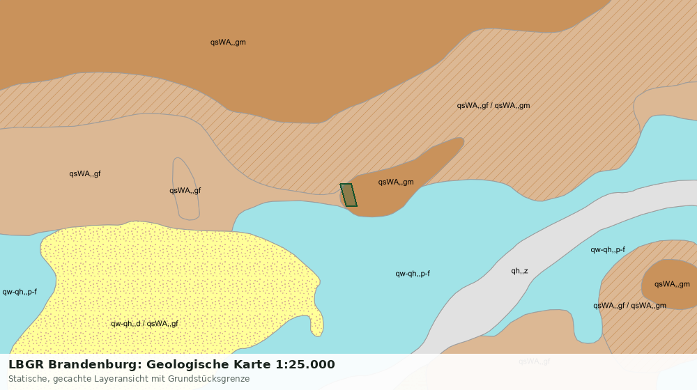 Statische Kartenansicht: LBGR Brandenburg: Geologische Karte 1:25.000