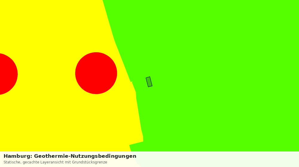 Statische Kartenansicht: Hamburg: Geothermie-Nutzungsbedingungen