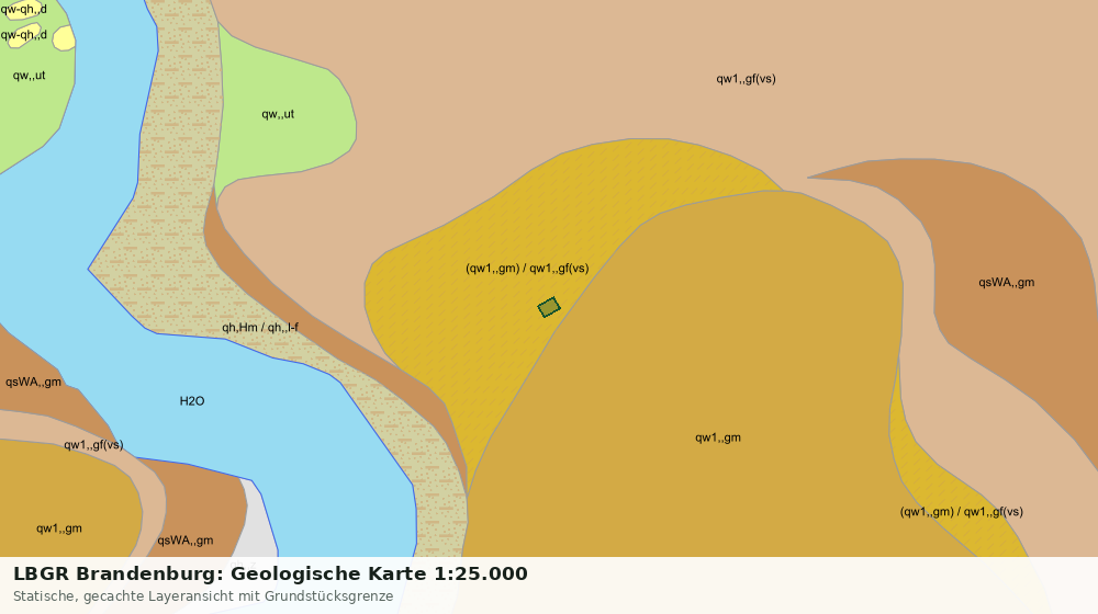 Statische Kartenansicht: LBGR Brandenburg: Geologische Karte 1:25.000