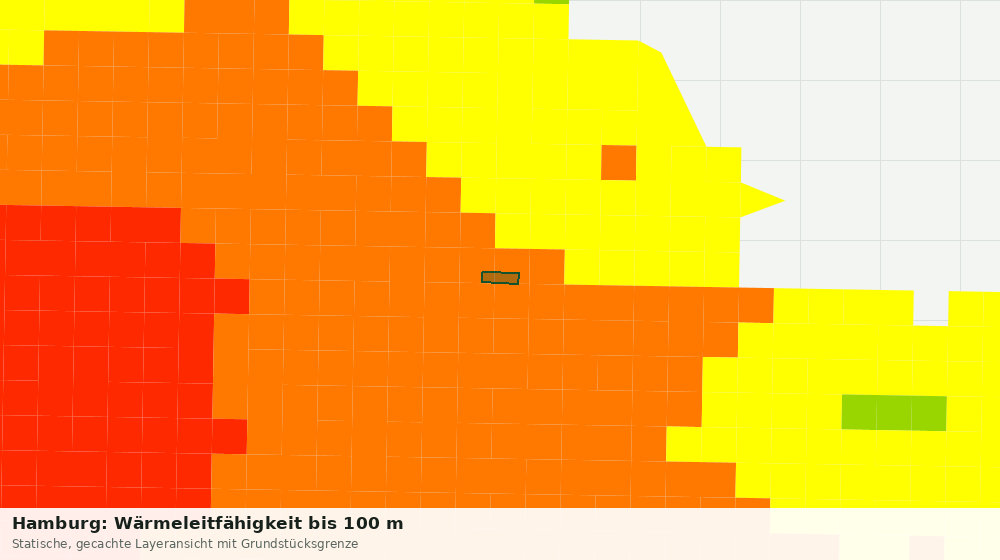 Statische Kartenansicht: Hamburg: Wärmeleitfähigkeit bis 100 m